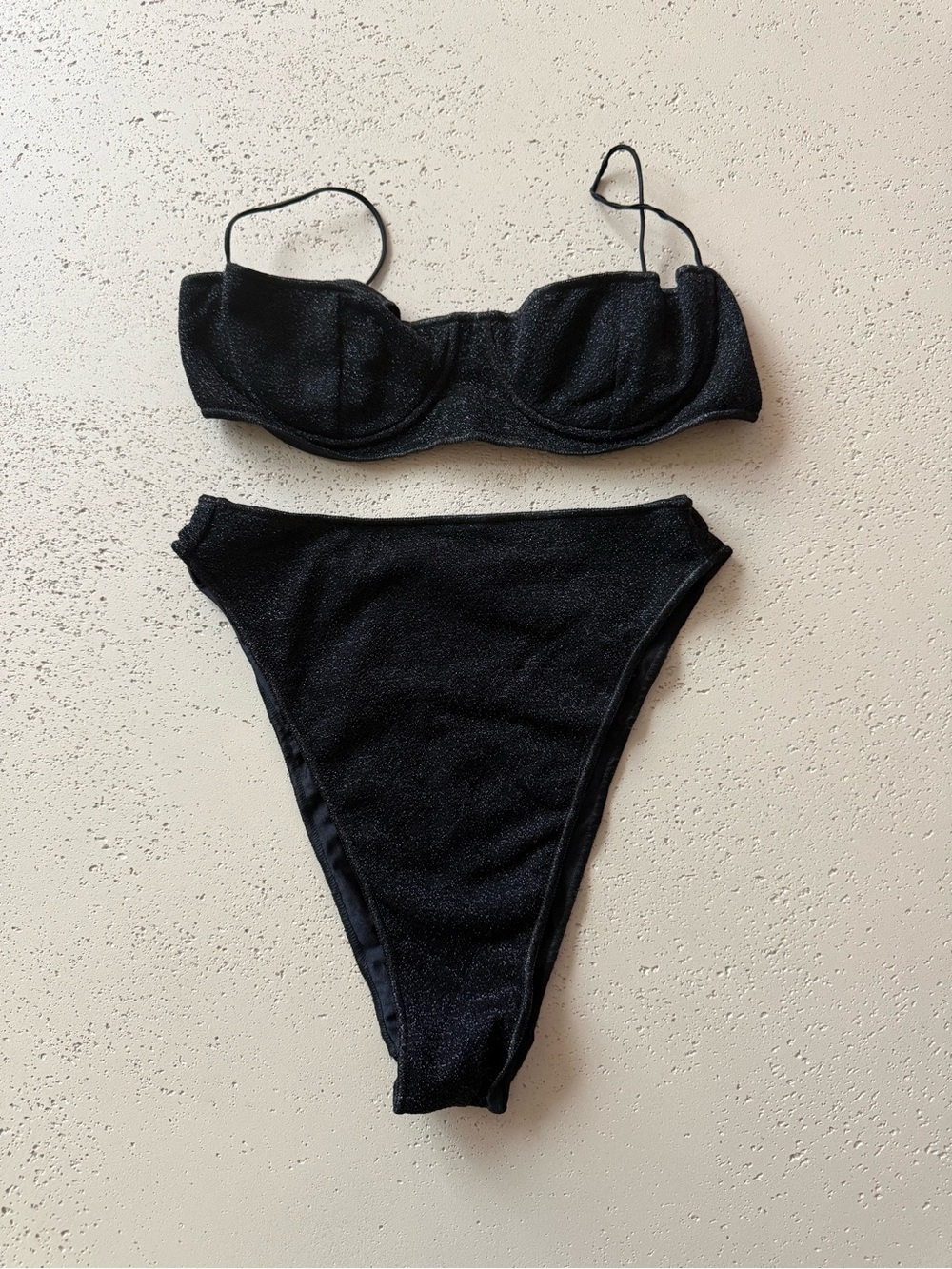 Iconic Oséree Swimwear Hich Cut Bikini Balconette Set